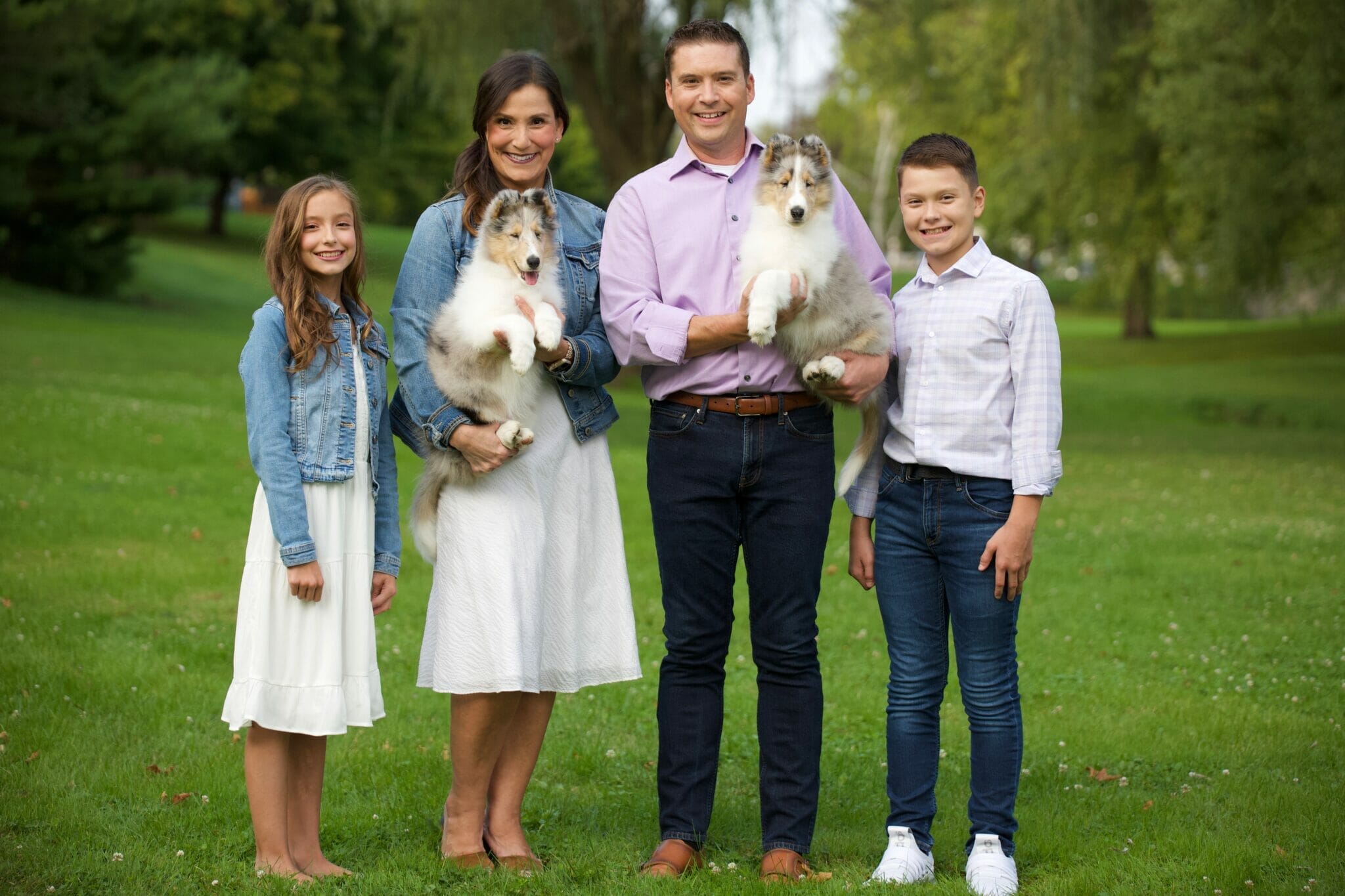 Wyndlair Stelter Family with Collie Puppies
